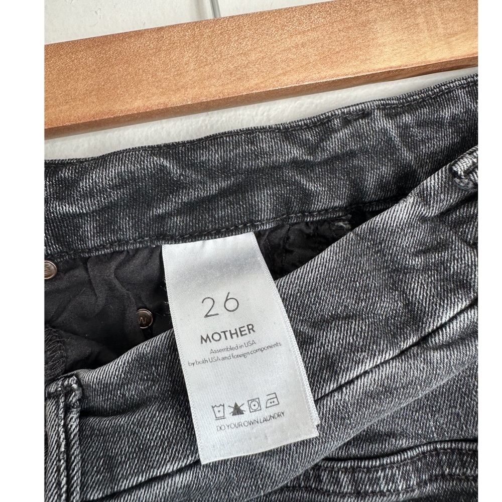 Mother Looker High-Rise Ankle Fray Skinny Jeans in Night Hawk - Picture 7 of 9